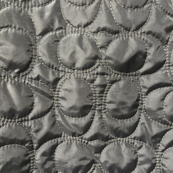 Coach Black Quilted Jacket  Signature Total Pattern Lined Size XS - Picture 10 of 11